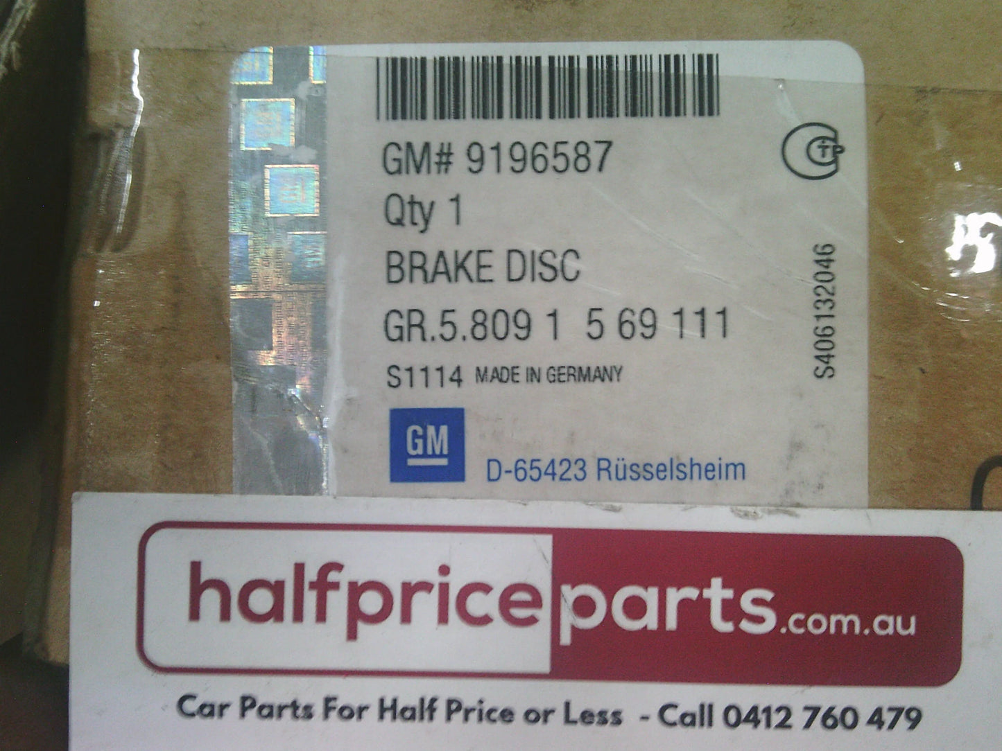 Holden TS Astra Genuine Rear Disc Brake Rotor Set (Sold As Pair Only) New Part