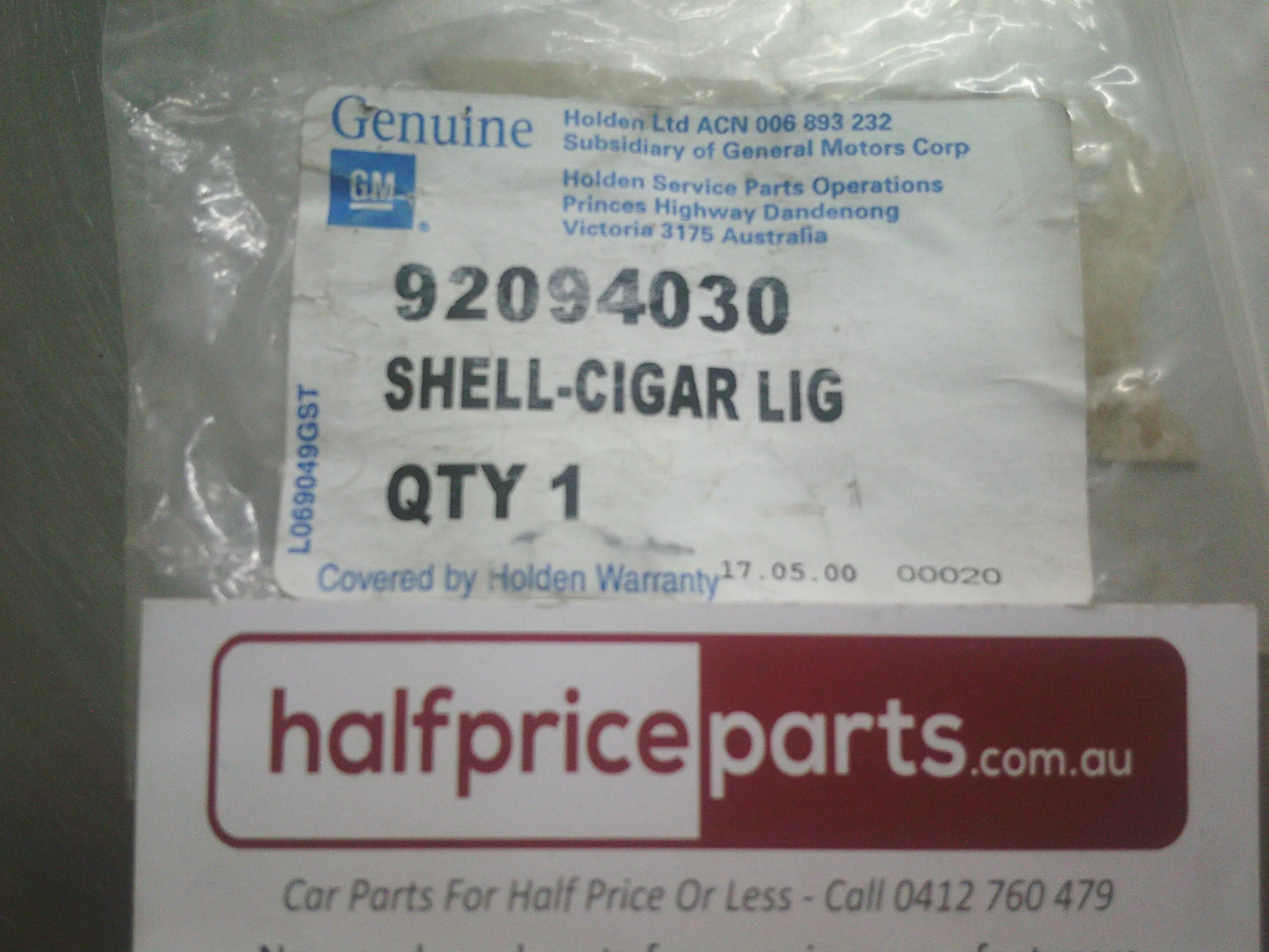 Holden VT Commodore Genuine Cigarette Lighter Shell - New Part