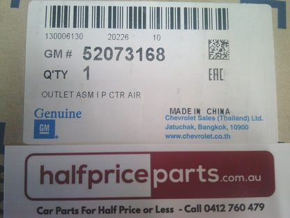 Holden RG Colorado/ RG Trailblazer Genuine Central Air Outlet New Part