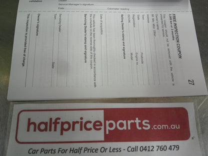 Holden TM Barina Genuine Service Manual/Warranty Manual New Part