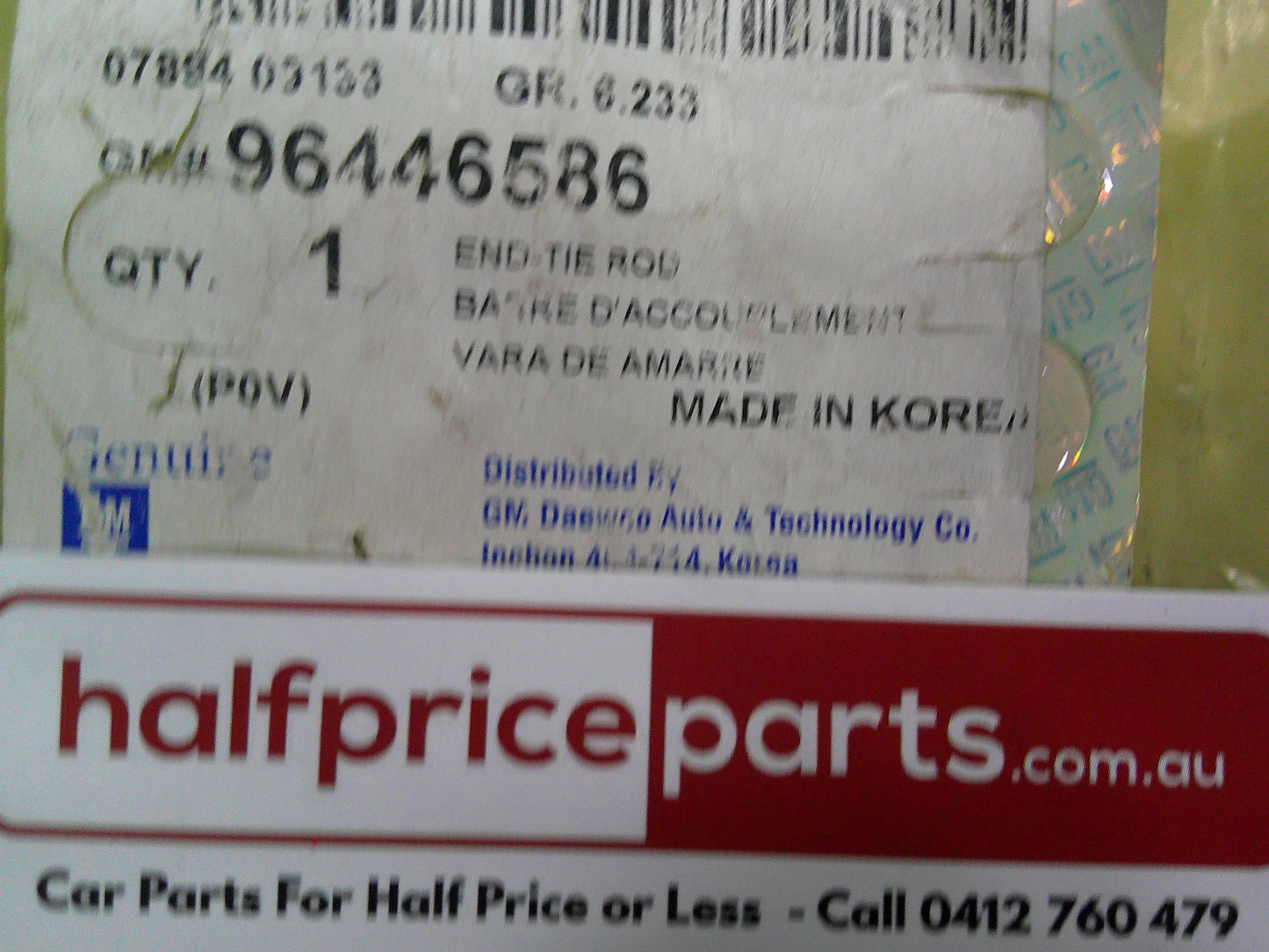 Daewoo Nubira / Leganza Genuine Tie Rod End New Part