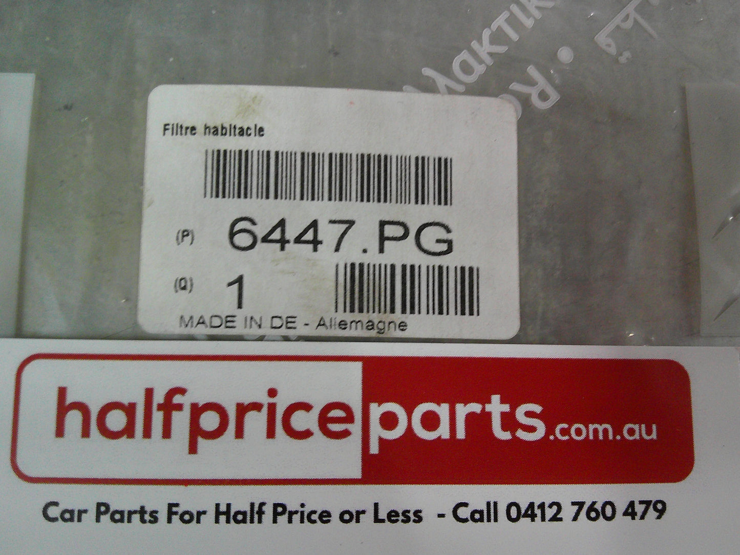 Peugeot 406/Porsche Genuine In Car Charcoal Cabin Filter New Part