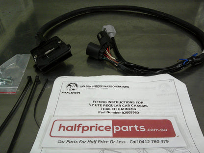 Holden VY Ute Genuine Trailer Wiring Harness 7 Pin Flat Plug New Part