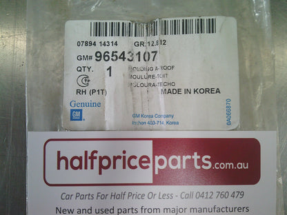 Holden Barina TK Hatch Back Genuine Right Hand Roof Moulding Side Panel New Part