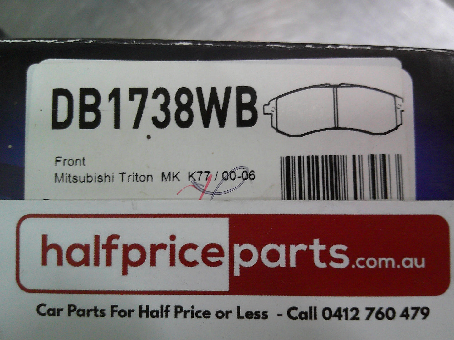 Wagner Front Brake Pad Set Suits Mitsubishi MK Triton 2.4/2.8/3.0L  New Part