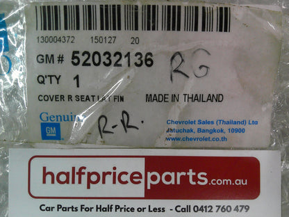 Holden RG Trailblazer Genuine Right Hand Rear Seat Side Shield Trim New Part