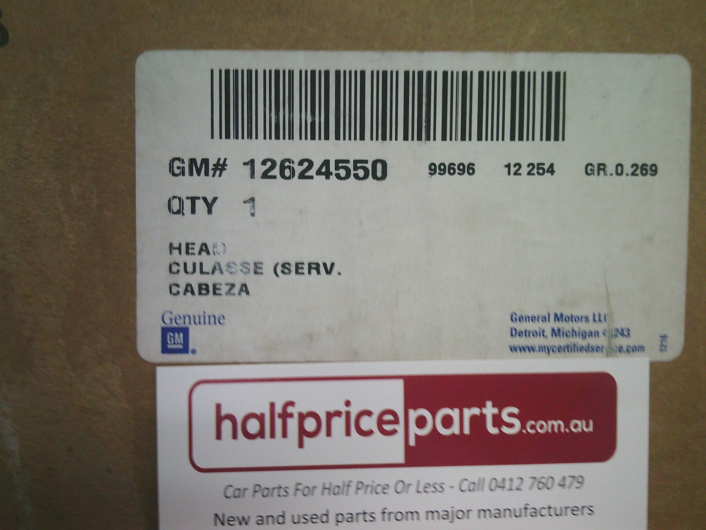 Holden CG Captiva 2.4Ltr DOHC Petrol Genuine Cylinder Head Only New Part