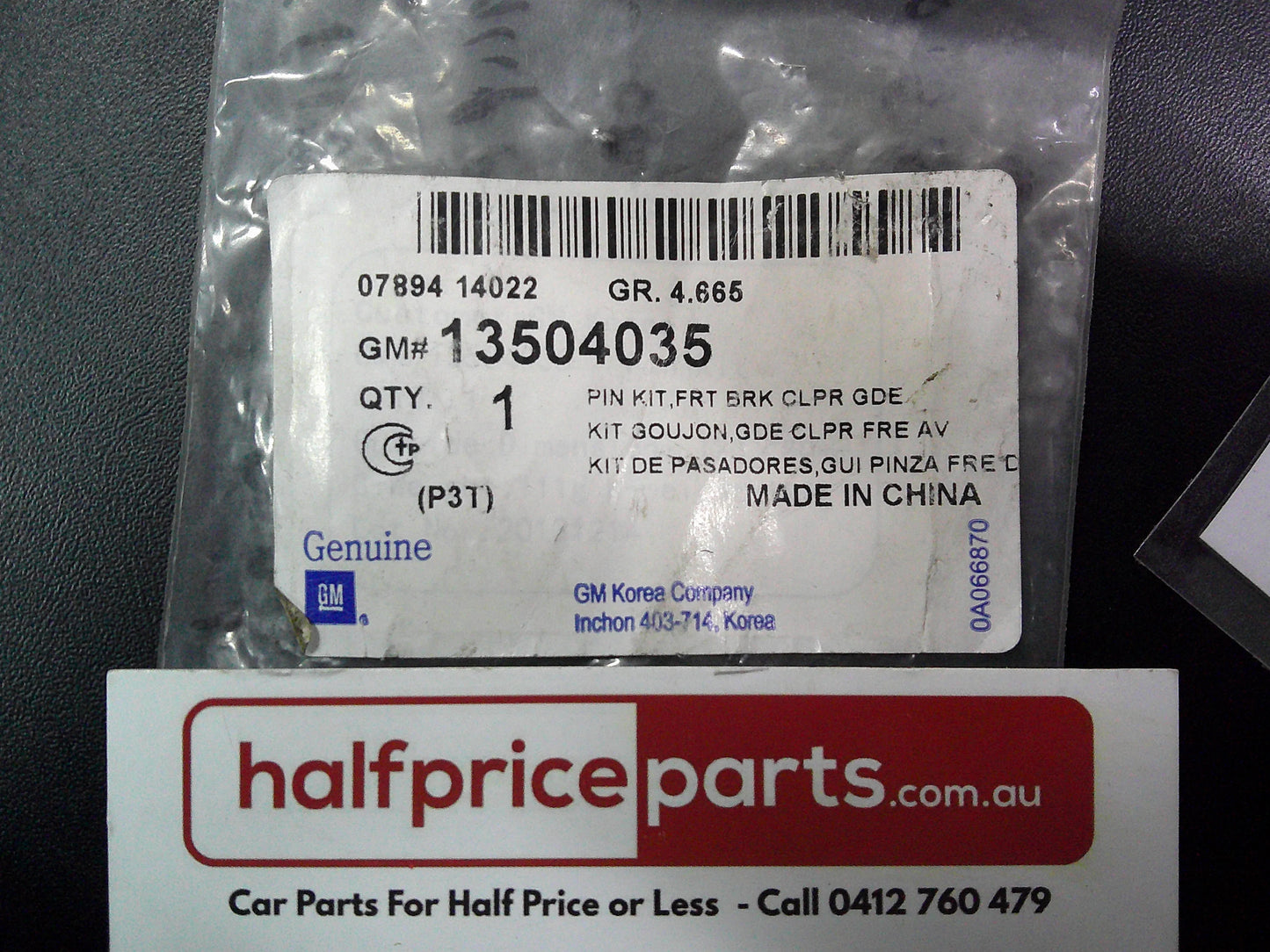 Holden TM Barina Genuine Front Calliper Guide Pins New Part