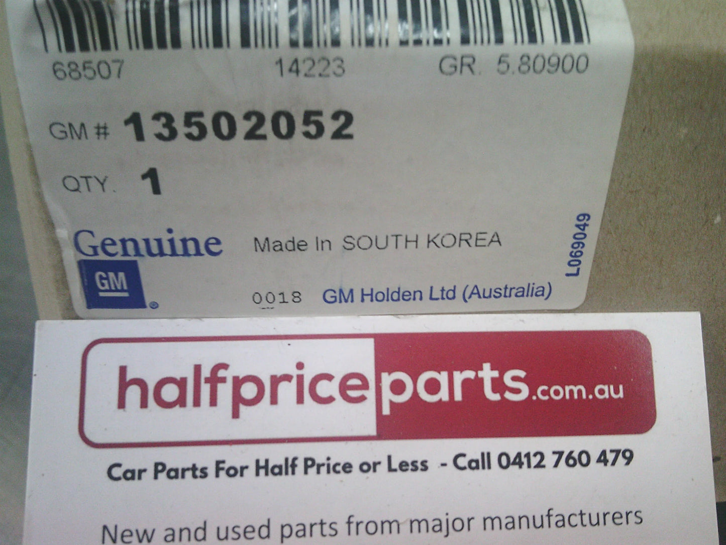 Holden JH Cruze Genuine Front Disc Rotor (Sold As Pair Only) New Part