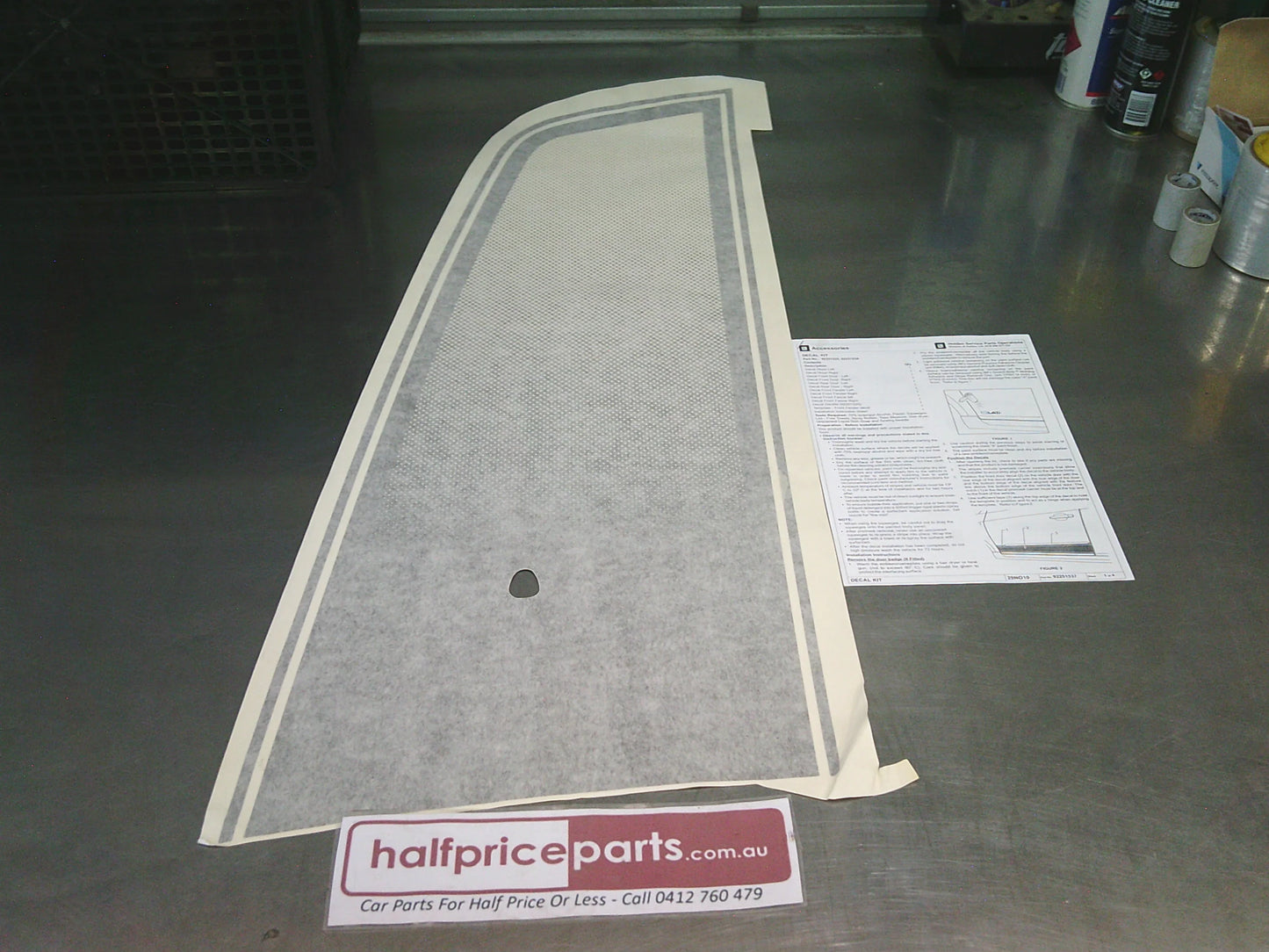 Holden JH Cruze Genuine Left Hand Charcoal Bonnet Decal New Part