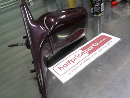 Holden VR/VS Commodore Genuine Left Hand Front Mirror Manual Assembly (Valencia Red Pearl MK2) Used Part