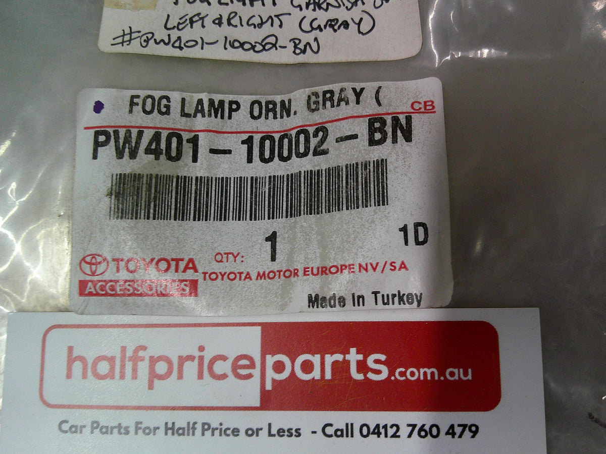 Toyota CHR Genuine Fog Light Lower Garnish Set Left And Right (Gray) New Part