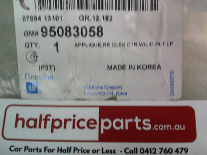 Holden TM Barina Genuine Chrome Rear Tail Gate License Plate Light Moulding New Part