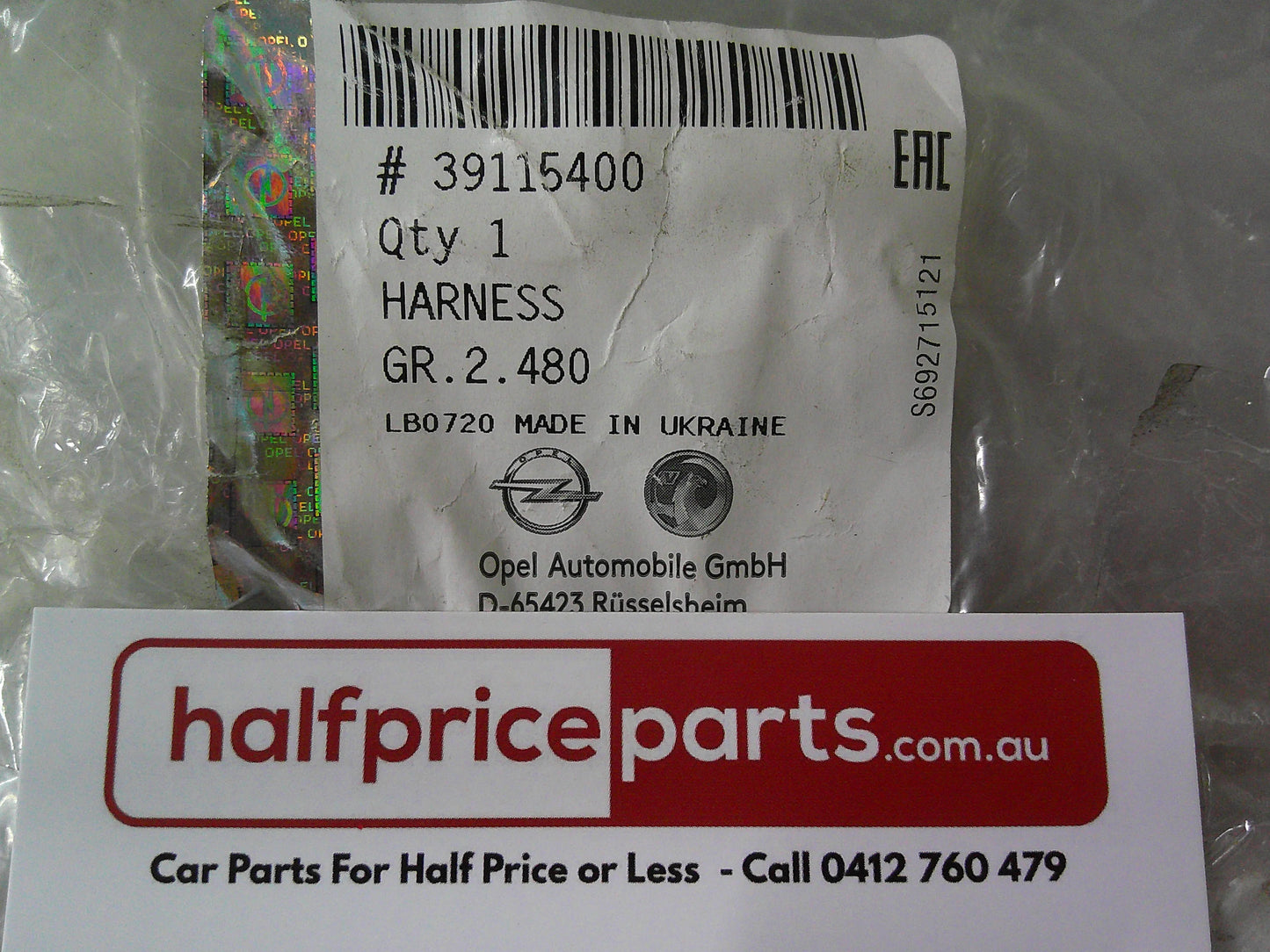Holden BK Astra Genuine Rear Tail Gate Wiring Harness New Part