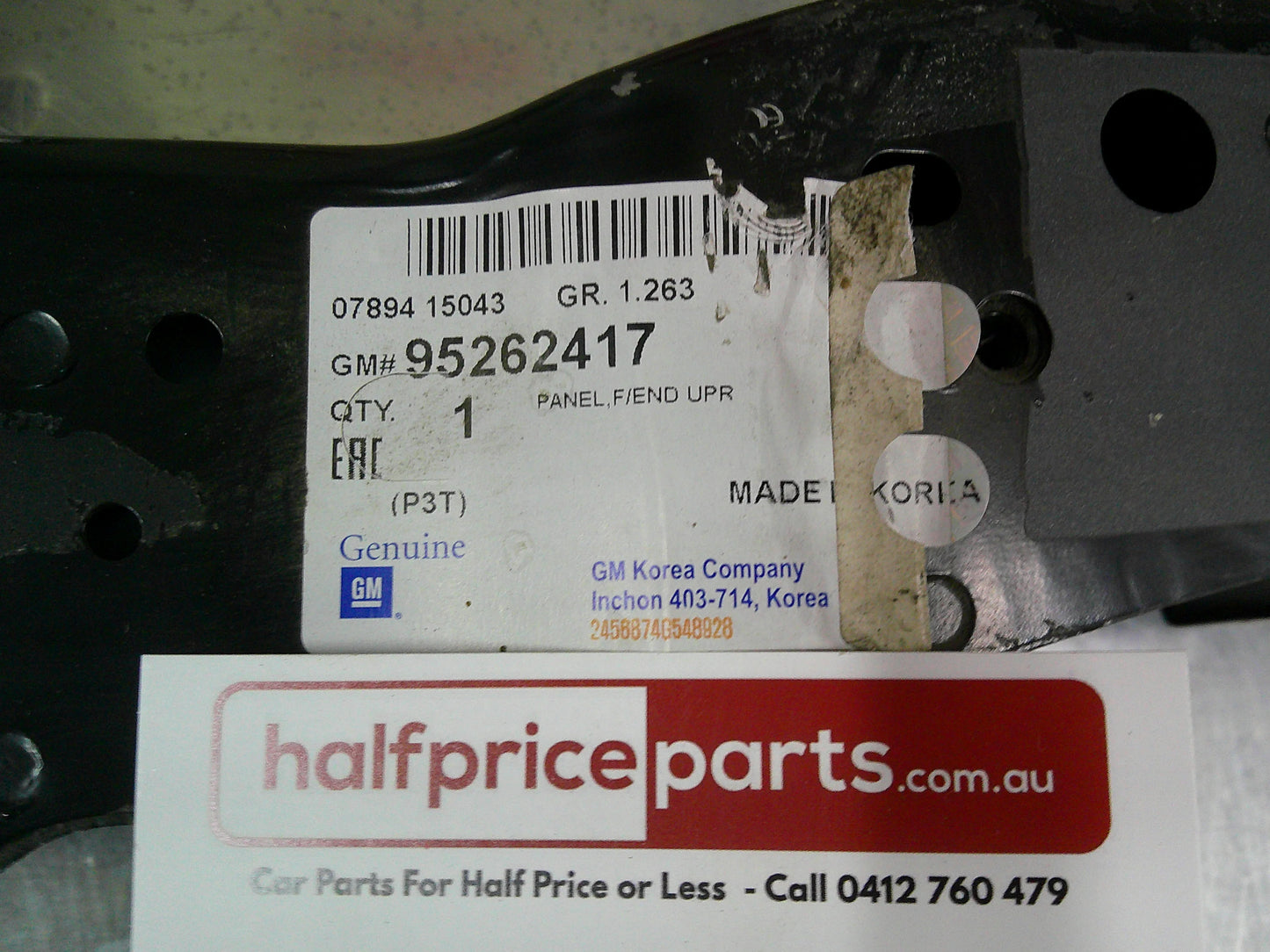 Holden Trax Genuine Front End Upper Tie Bar (Upper Radiator Support) New Part