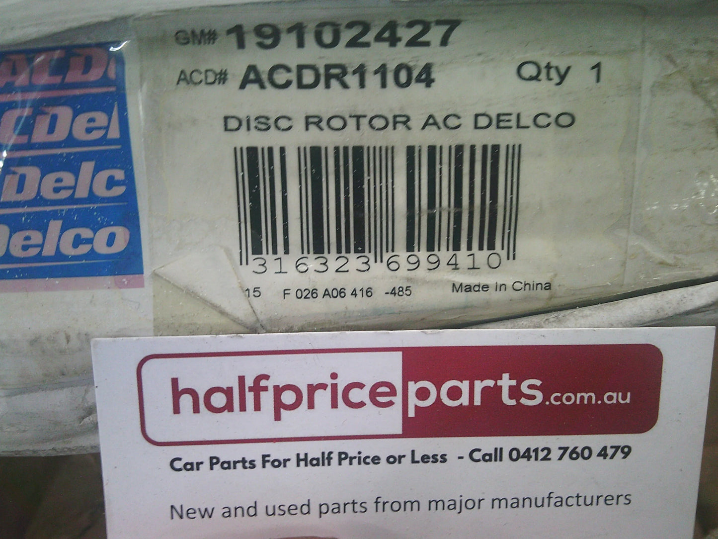 Holden Vectra Sedan/Hatch Back Genuine Front Disc Brake Rotos (Sold As Pair) New Part