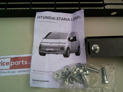 Hyundai Staria Load Genuine Rear Technican Step Fitting Kit With Brackets (Cant Be Installed With Tow Bar) New Part