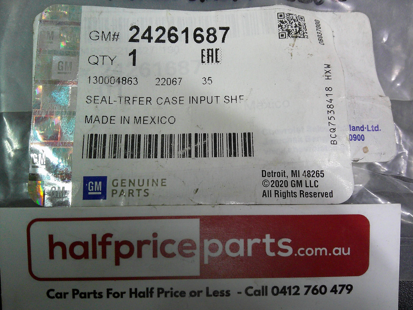 Holden RG Colorado/Trailblazer Genuine Input Shaft Transfer Case Seal New Part