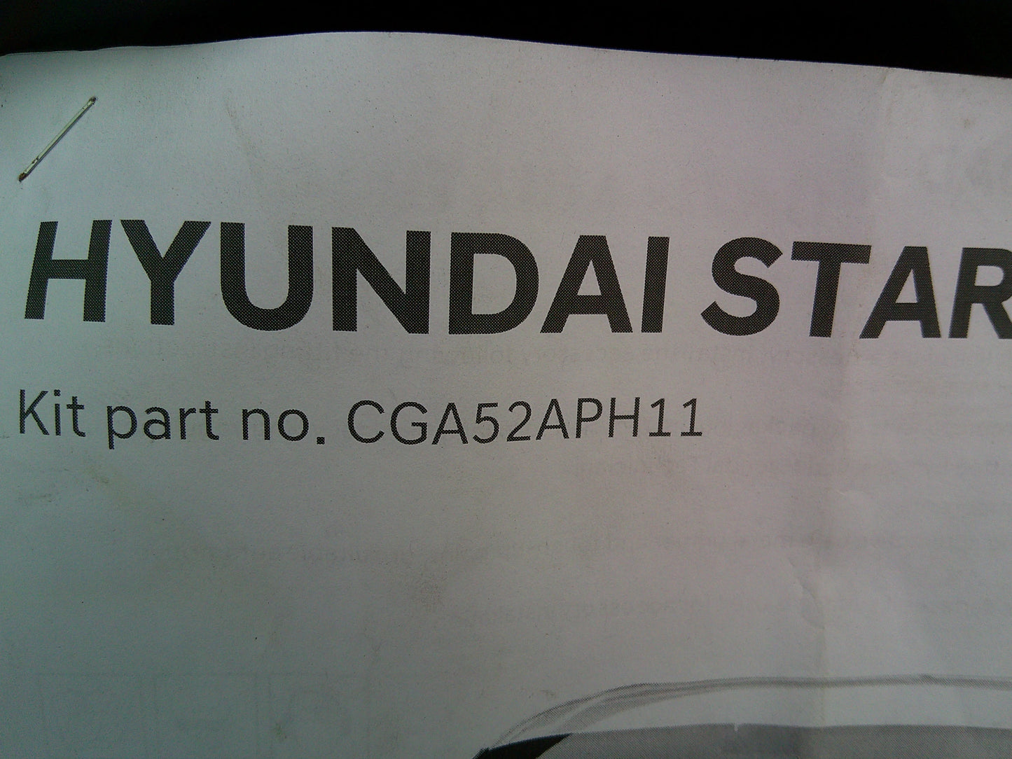 Hyundai Staria Load Genuine Rear Technican Step Fitting Kit With Brackets (Cant Be Installed With Tow Bar) New Part