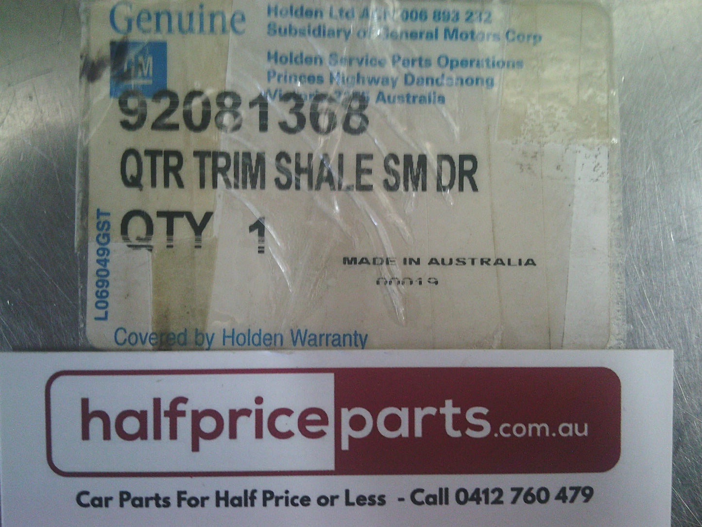 Holden VT/VX/VY/VZ Commodore Wagon Genuine Right Hand Rear Storage lid Trim New Part
