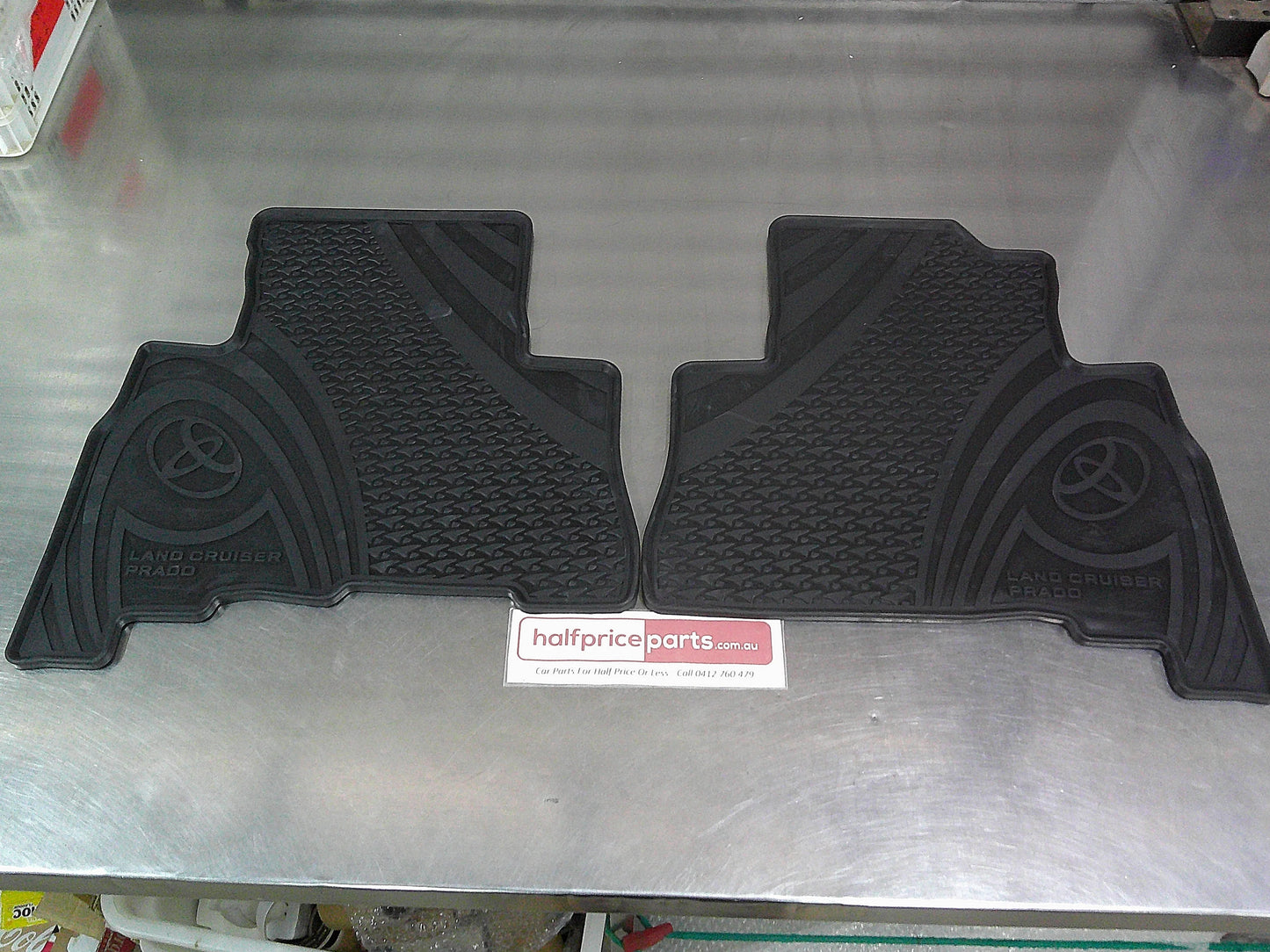 Toyota Prado 150 Series Genuine Rubber Floor Mat 2nd Row (2 Mats) New Part