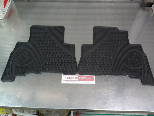 Toyota Prado 150 Series Genuine Rubber Floor Mat 2nd Row (2 Mats) New Part