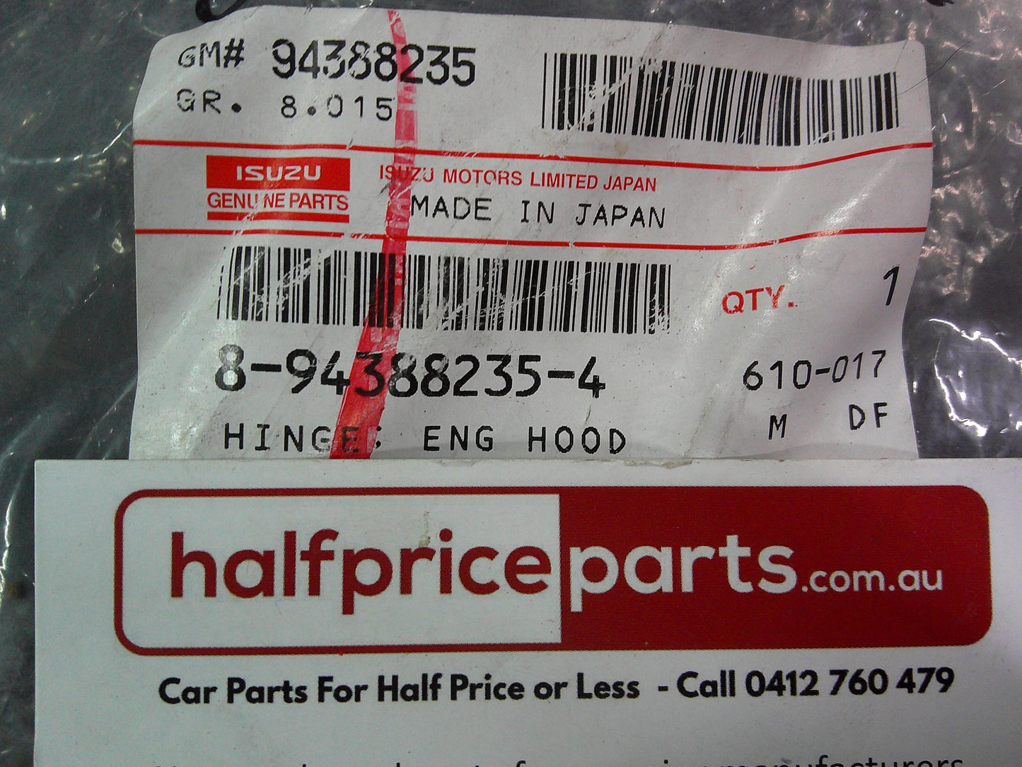 Holden TF Rodeo Genuine Left Hand Bonnet Hinge New Part