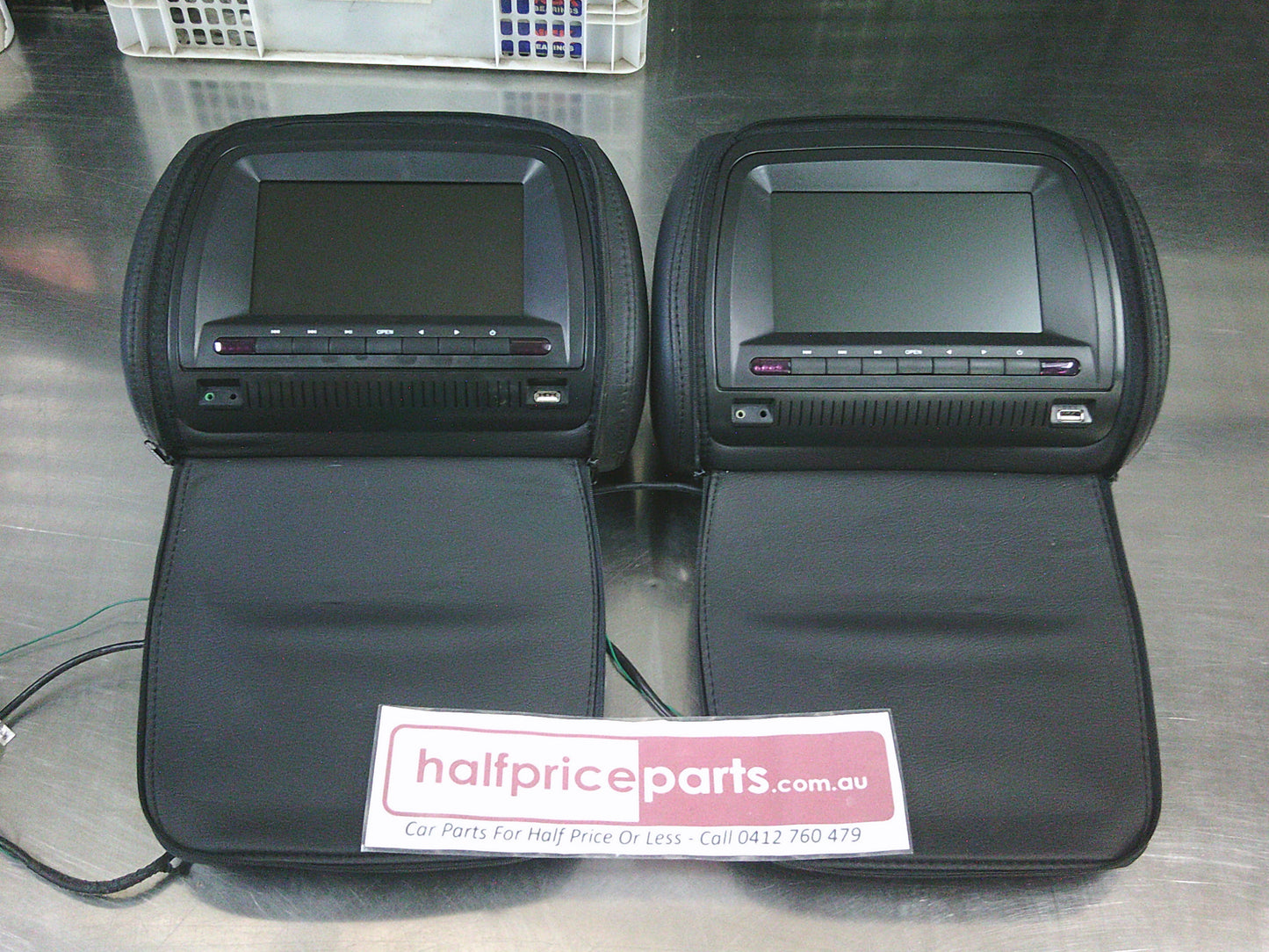 Sony Powered 7" In Car Headrest Pair - VGC