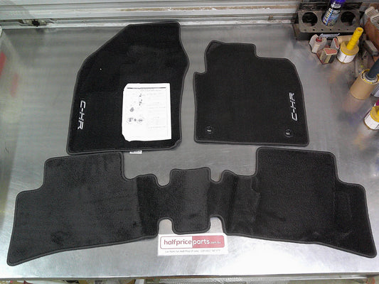 Toyota C-HR 2WD Genuine Textile Carpet Floor Mat Set (3 Piece Set) New Part