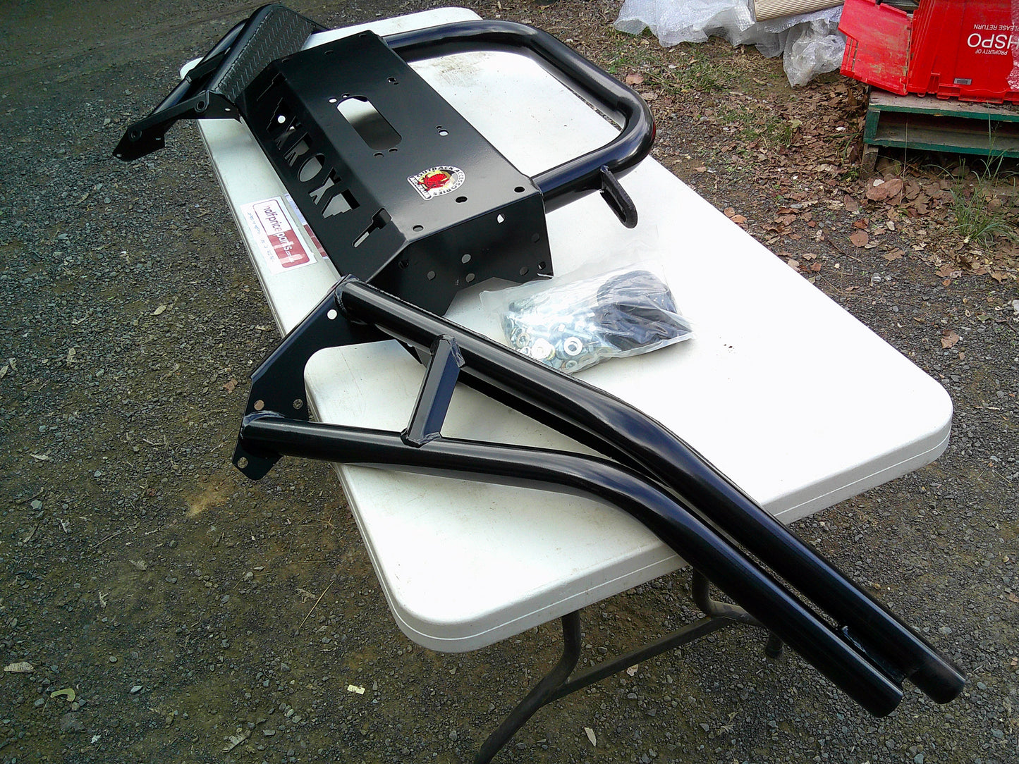 Xrox Steal Center Hoop Bull Bar Kit With Fitting Kit Bolt Kit Bash Plate Suits Toyota Hilux 2.8 D.T New Part