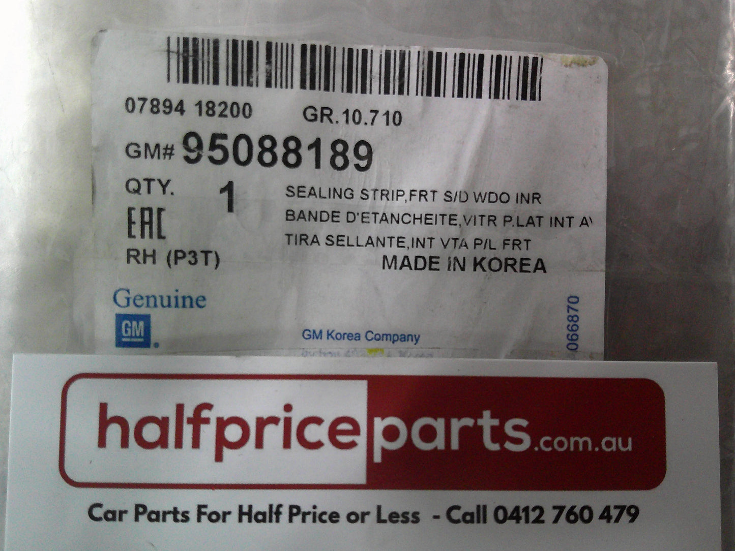 Holden Trax Genuine Right Hand Front Inner Sealing Weatherstrip New Part