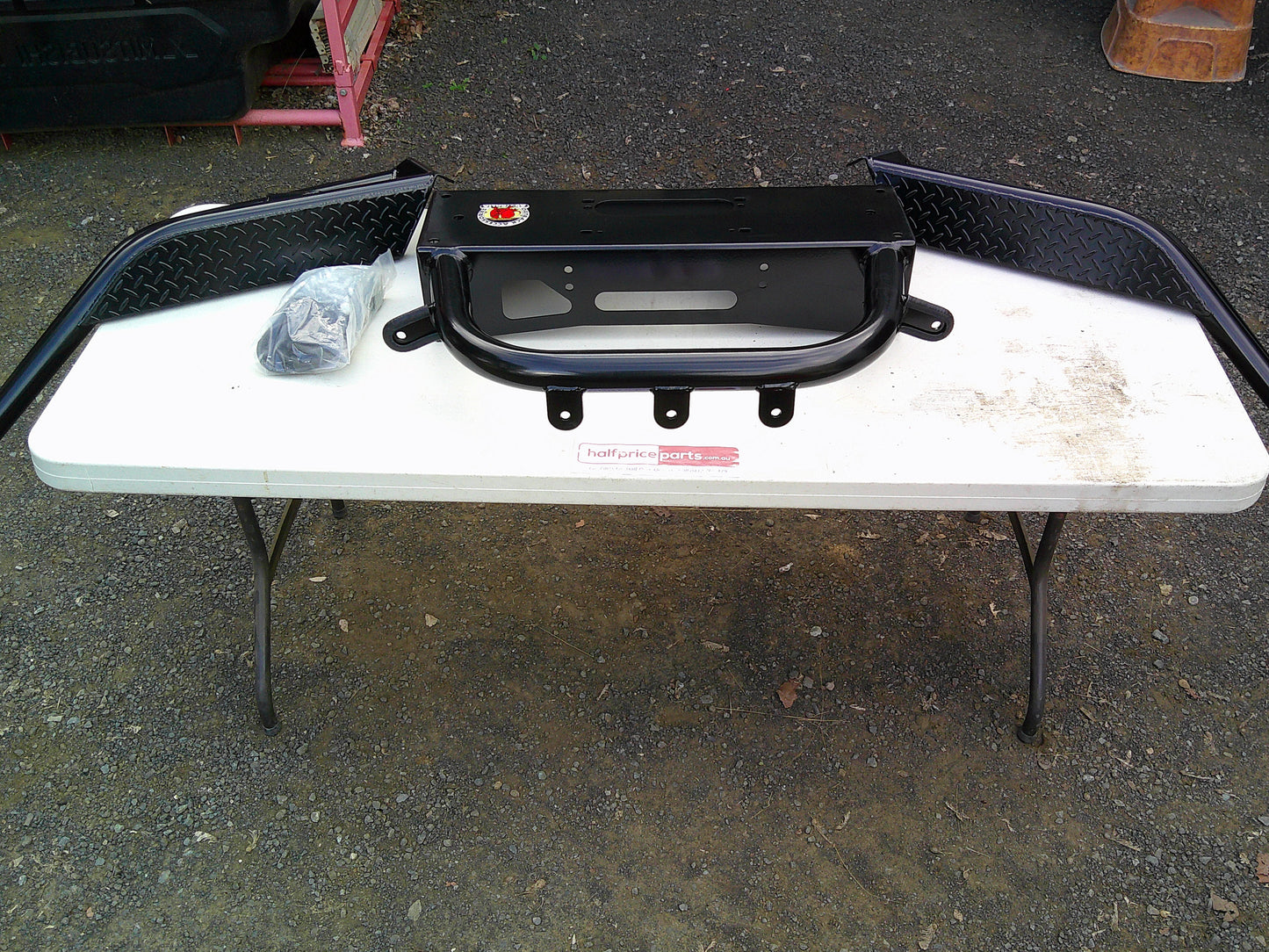 Xrox Steal Center Hoop Bull Bar Kit With Fitting Kit Bolt Kit Bash Plate Suits Toyota Hilux 2.8 D.T New Part
