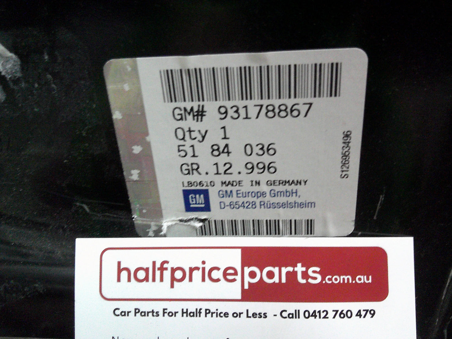 Holden AH Astra 5 Door Hatch Genuine Rear Lower Apron Panel New Part