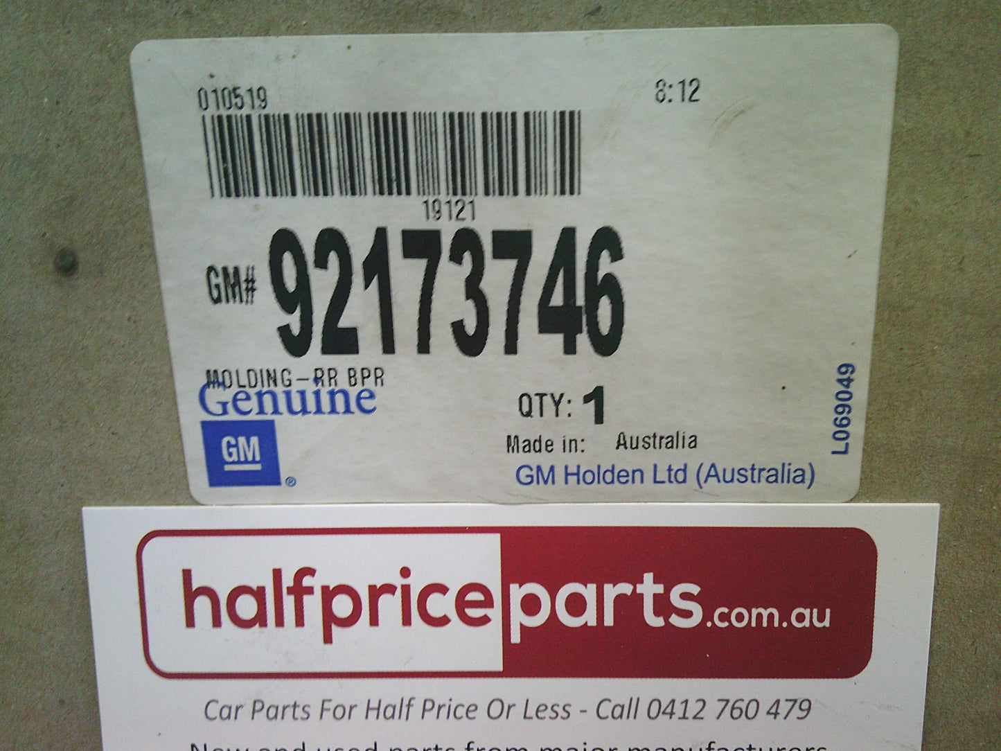Holden VE Berlina/Calais Genuine Diffuser Sedan Standard Single Outlet New Part
