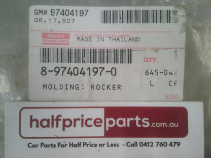 Holden RG Colorado Genuine Left Hand Front Door Molding White New Part