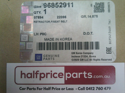 Holden CG Captiva Genuine Left Hand Front Seat Belt Retractor Assembly New Part