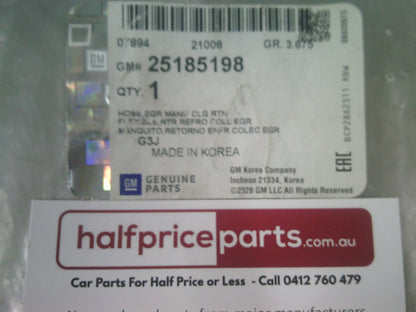 Holden JH Cruze Genuine EGR Manifold Return Hose New Part