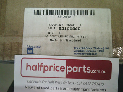Holden RG Colorado Extra Cab Genuine Left Hand Roof Moulding New Part