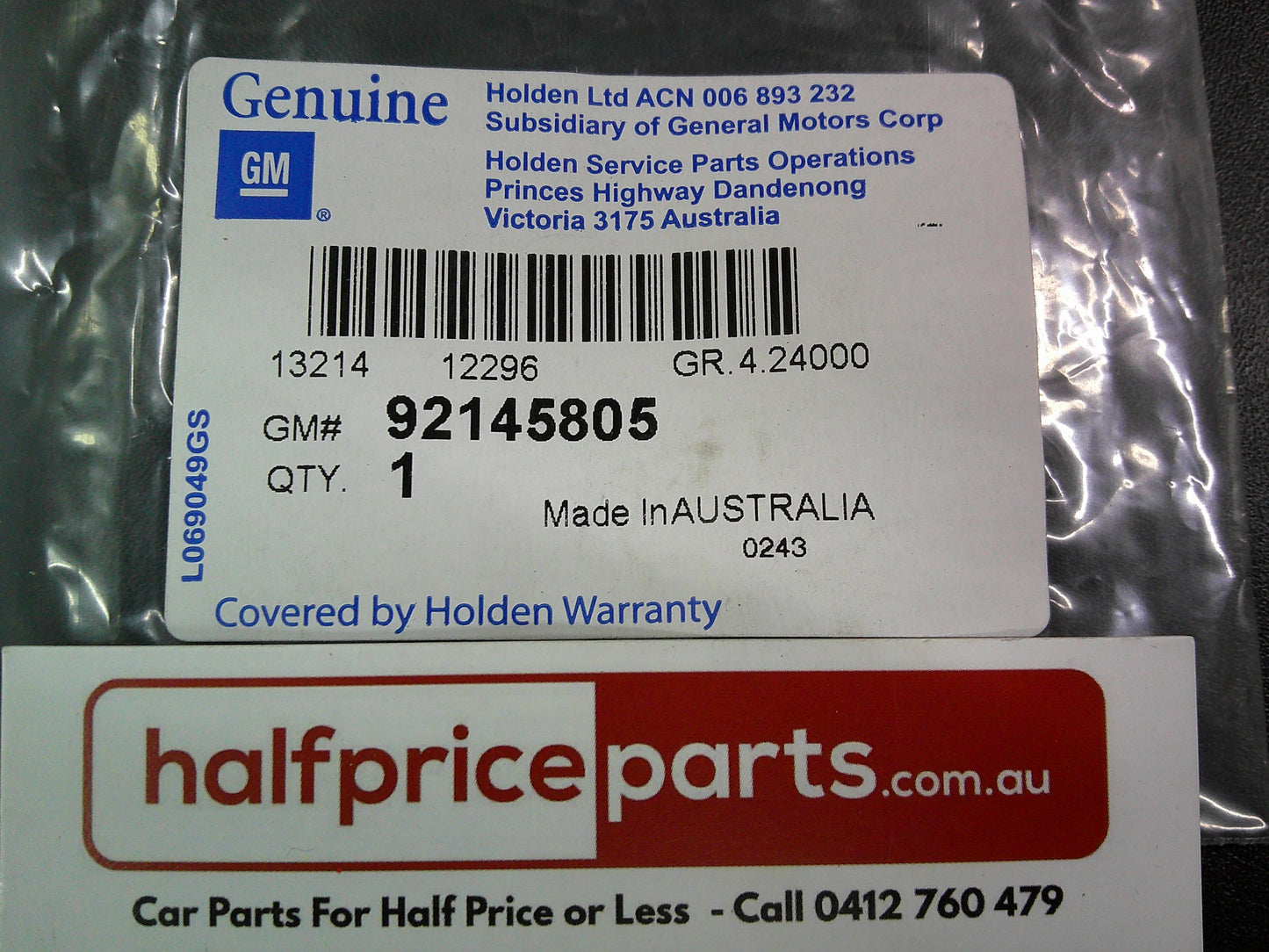 Holden VY/VZ Commodore/WK/WL Statesman Genuine Gear Position Indicator T/Bar New Part