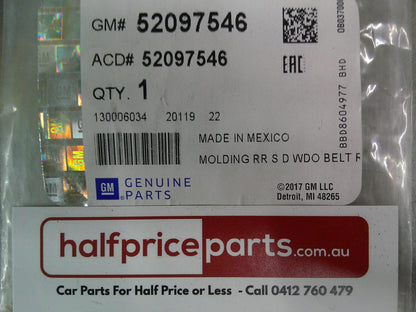 Holden RG Colorado/RG Trailblazer Genuine Left Hand Rear Door Weather Strip New Part