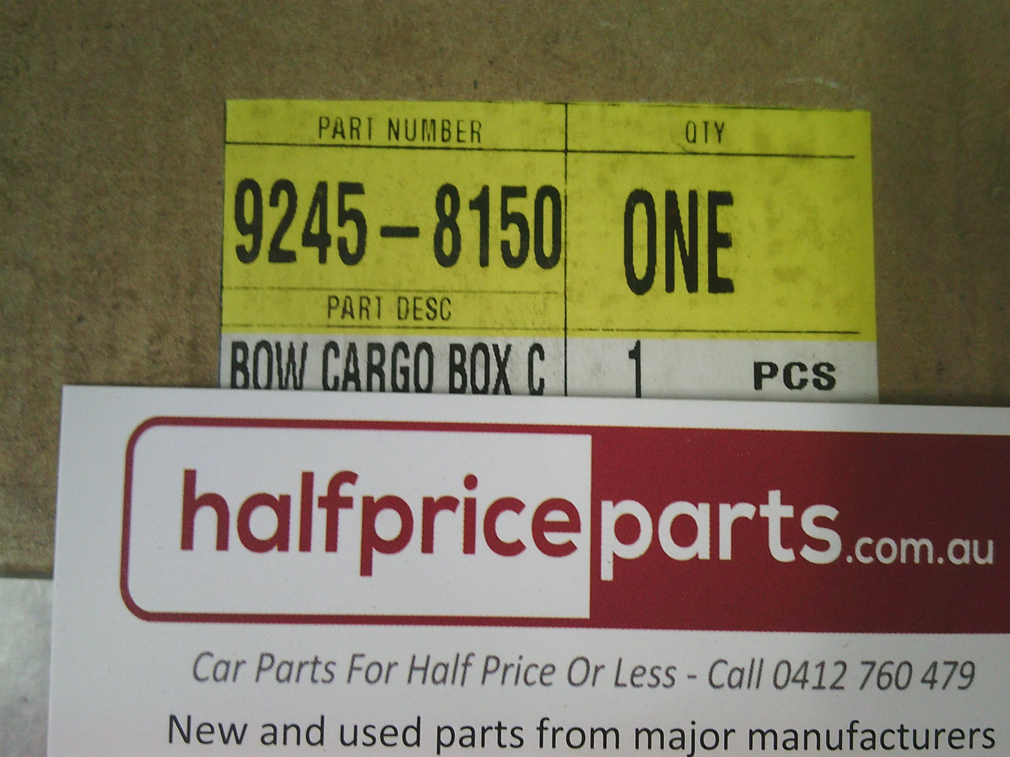 Holden RG Colorado Dual Cab Genuine Tub Cargo/Tray Bow New Part