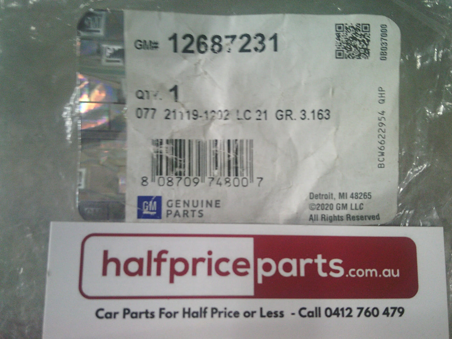 GM Holden Silverado 2500 Genuine High Pressure Fuel Pipe (Pump To Rail) New Part