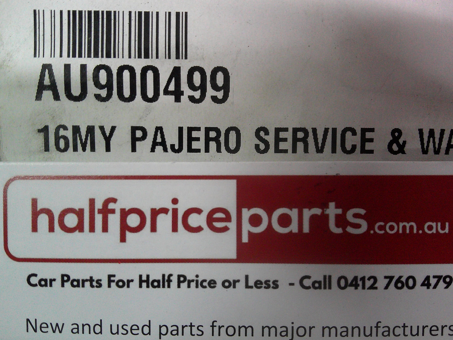 Mitsubishi NX Pajero Genuine Service And Warranty Booklet New Part