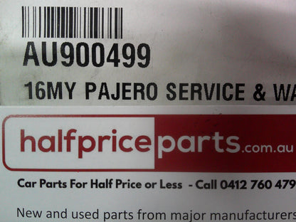 Mitsubishi NX Pajero Genuine Service And Warranty Booklet New Part
