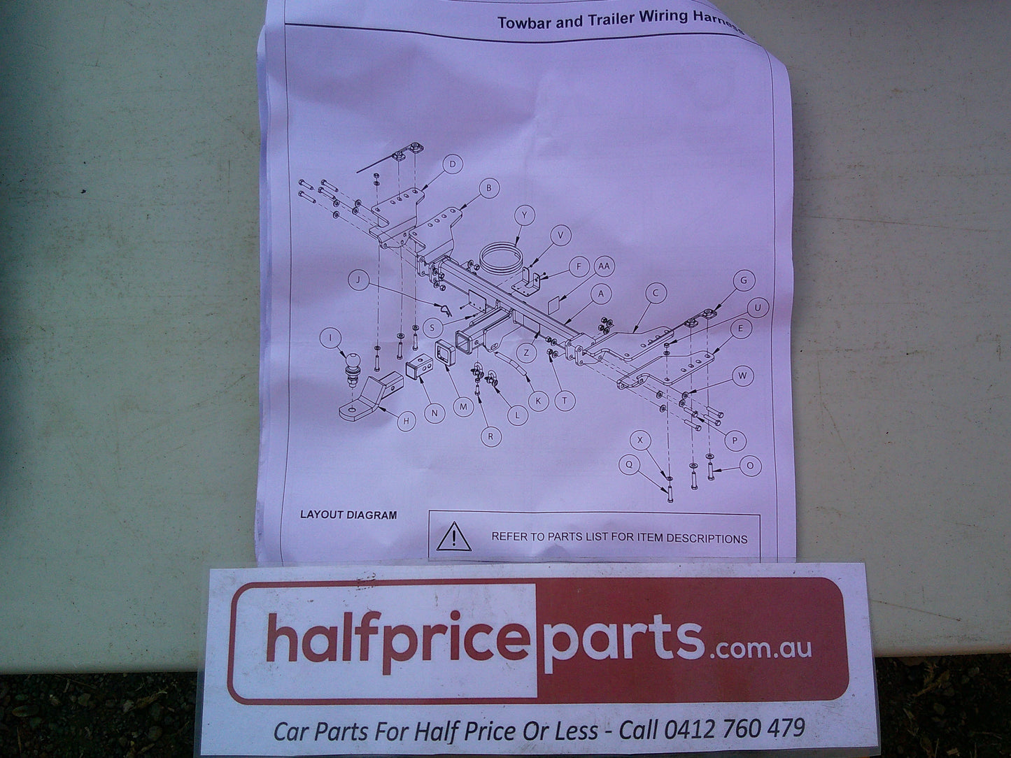 GWM Haval H6 Genuine Tow Bar Kit With Bracket And Bolt Kit And Wiring 7 Pin Flat Plug Harness New Part