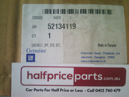 Holden RG Colorado Dual Cab Genuine Middle Rear Seat Belt Retractor Assembly New Part