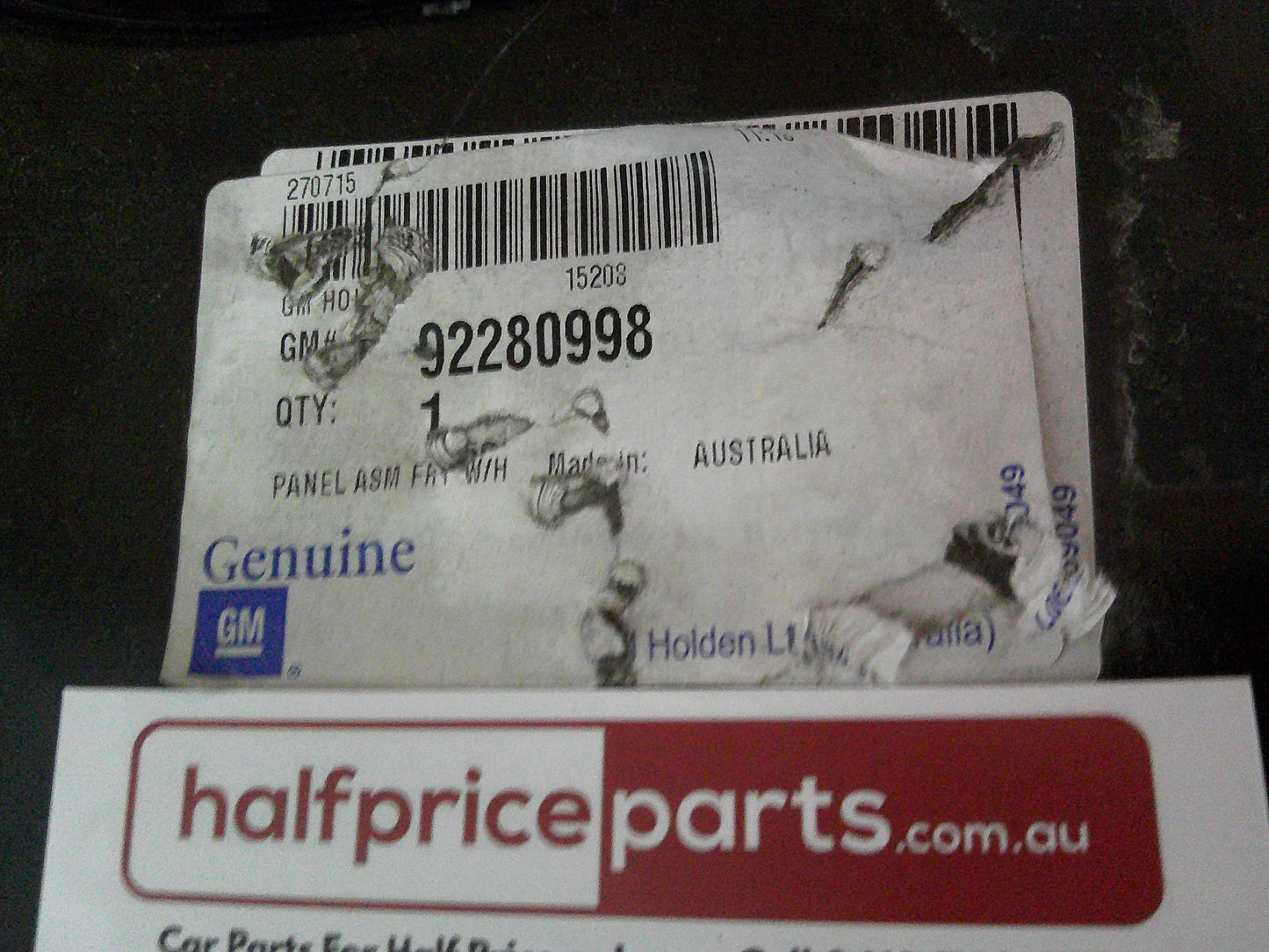 Holden VE Commodore/WM Caprice Genuine Left Hand Front Wheel House Apron Panel New Part