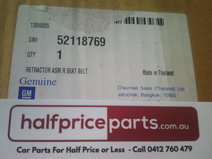 Holden RG Trailblazer Genuine 2nd Row Left Hand Side Retractor Seat Belt New Part