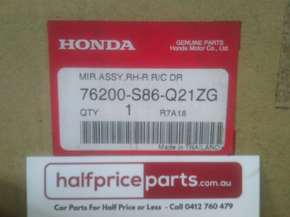 Honda Accord Genuine Right Hand Mirror Assembly New Part
