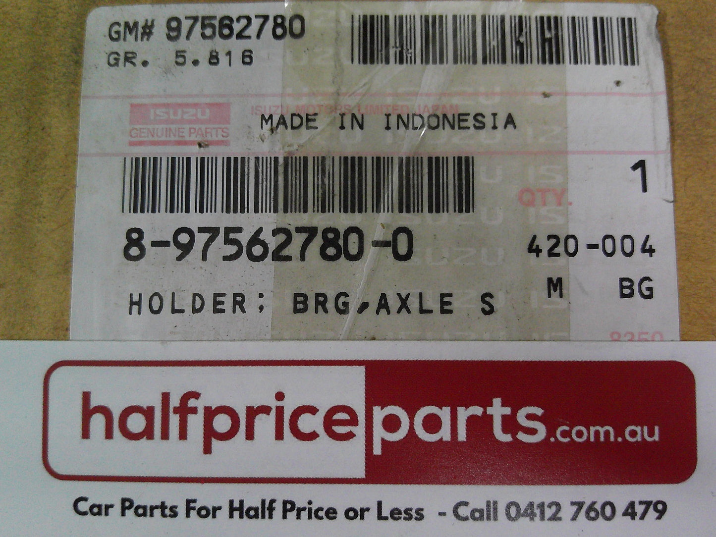 Holden RA Rodeo Genuine Rear Axel Shaft Case New Part